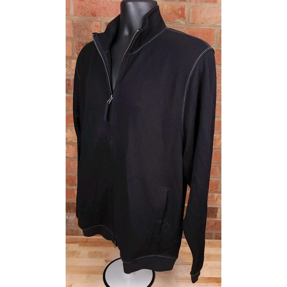 Maus & Hoffman Delray Cotton Active Medium Long‎ Sleeve Full Zip Black